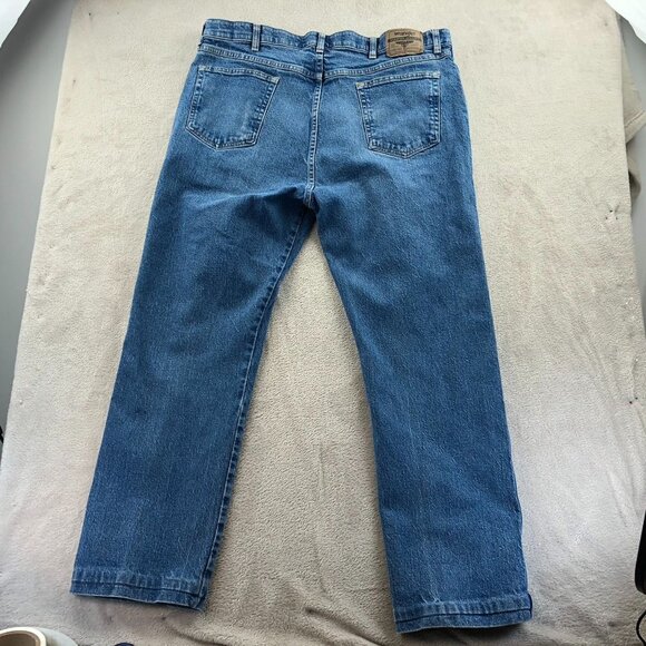 Wrangler Men's Jeans Size 40x32 Straight Leg Regular Fit Blue Denim Classic Casu - Picture 14 of 14